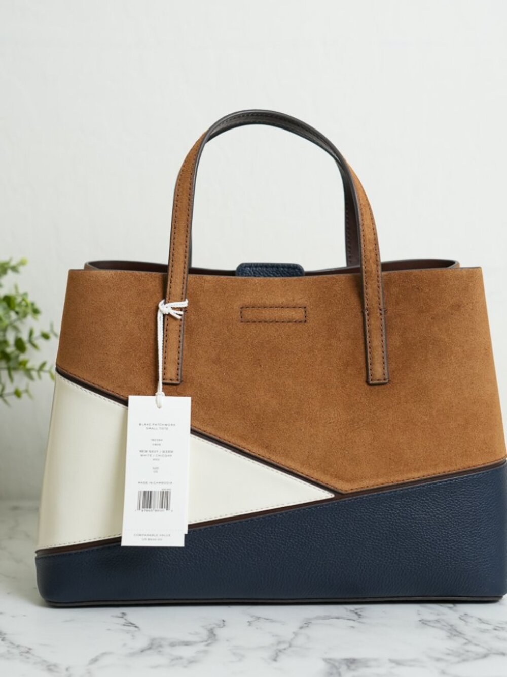 Tory Burch Blake Patchwork Small Tote Satchel Crossbody 182394 NWT - Picture 6 of 10